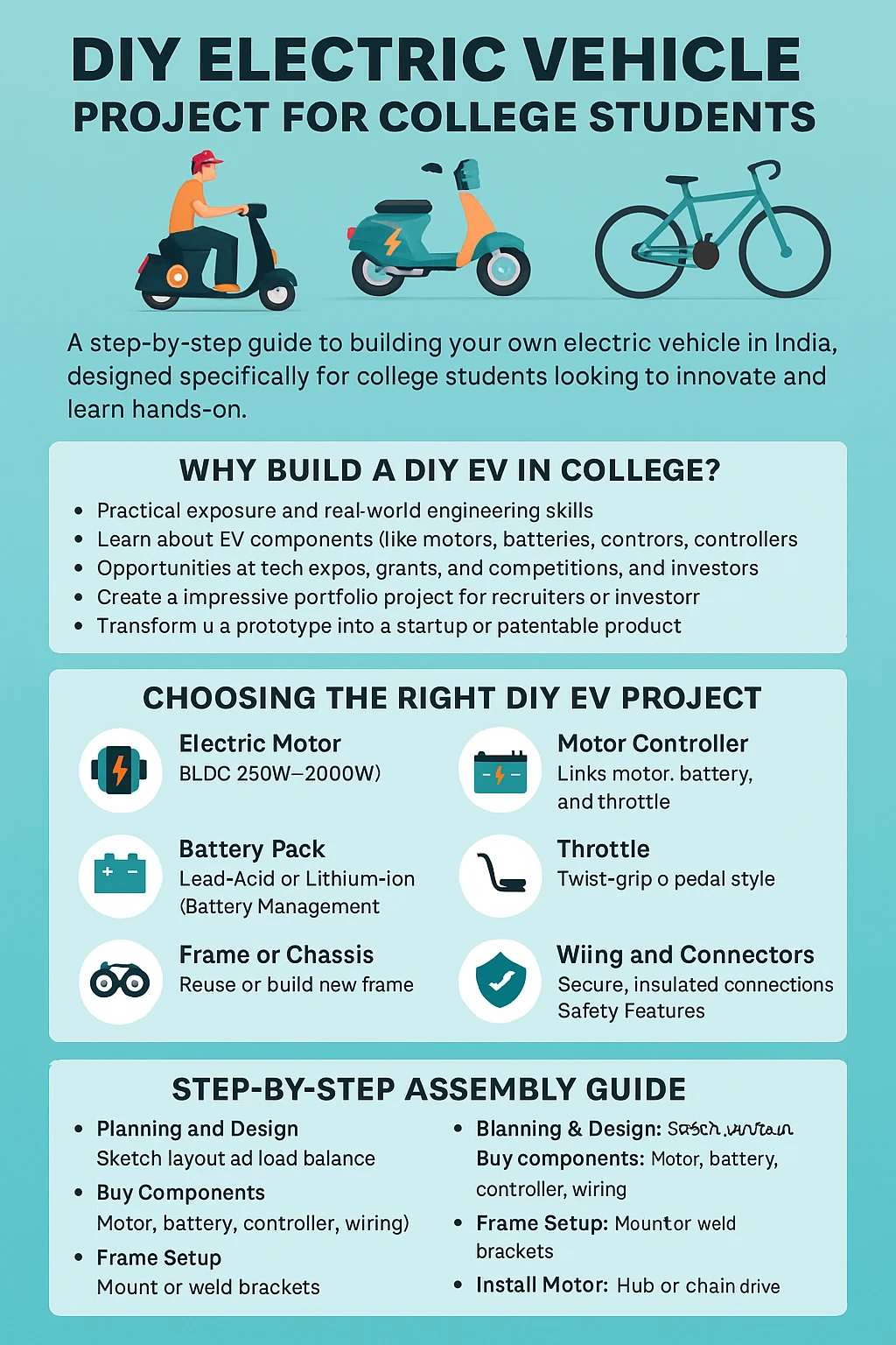 DIY Electric Vehicle Project for College Students: Step-by-Step Guide to Build Your Own Electric Vehicle